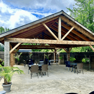 New Hand-Hewn Pavilions